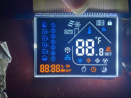 Προσαρμοσμένο αρνητικό 12 O Clock VA LCD οθόνη μεταδοτική ψηφιακή γραφική LCD γυάλινο Va Πίνακα για θερμοστάτη