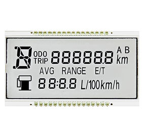 Θετική STN LCD επίδειξη συνήθειας επτά τμήμα για το ταμπλό αυτοκινήτων Drive μέθοδος 1/4 καθήκον