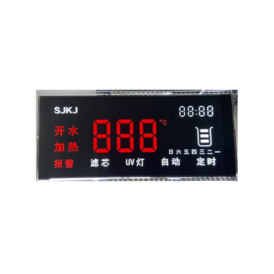 Προσαρμοσμένη οθόνη LCD 6 O'Clock Προγραμματιζόμενη 3,3V 7 τμήμα για μετρητή ηλεκτρικής ενέργειας