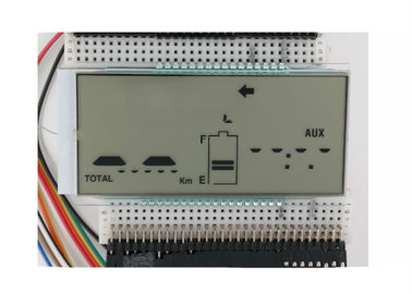 7 μονοχρωματικής LCD τμήματα επίδειξης HTN για το όργανο με το ζέβρ συνδετήρα