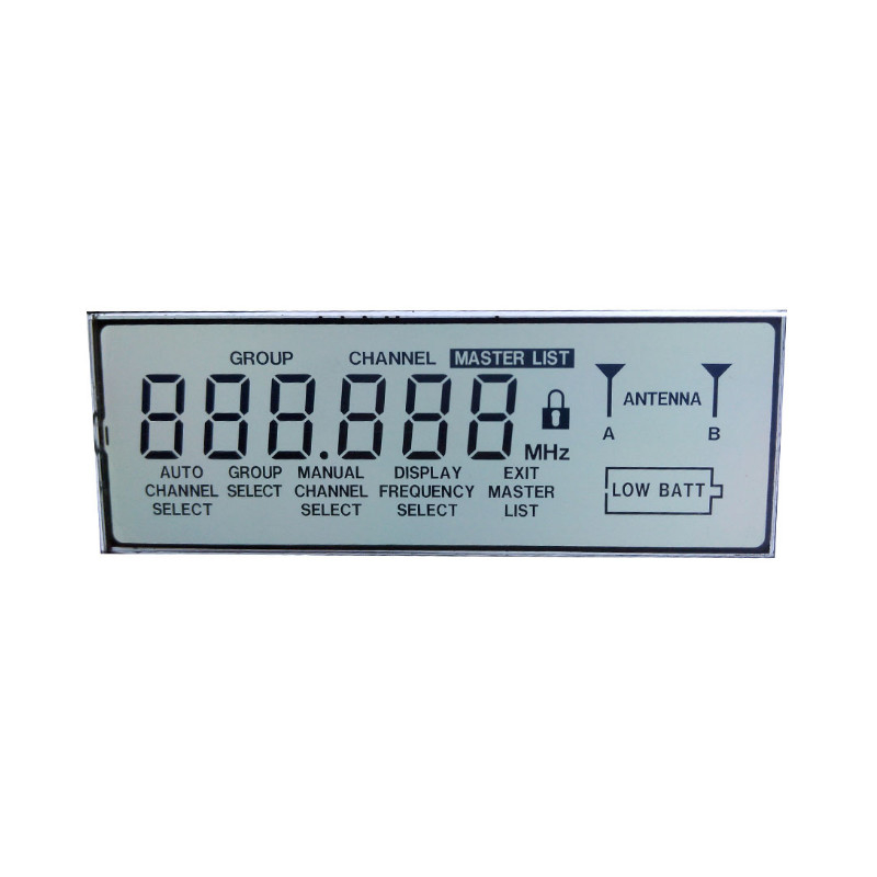 Μονόχρωμη μικρή οθόνη LCD 6 ψηφίων θετική TN 50 ακίδων 6 ψηφίων 7 τμήματος