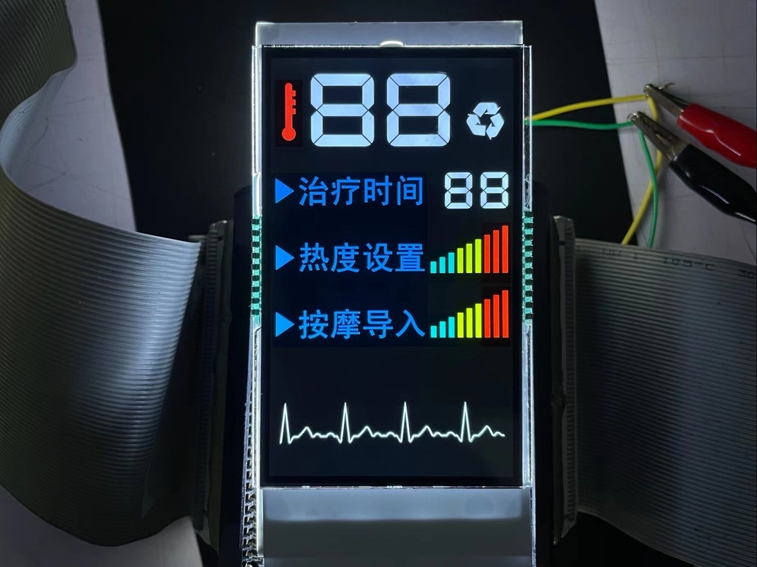 Χονδρική τιμή VA Τμήμα LCD Display Χρωματική οθόνη ελέγχου PIN Λευκό φως πίσω για μασάζ