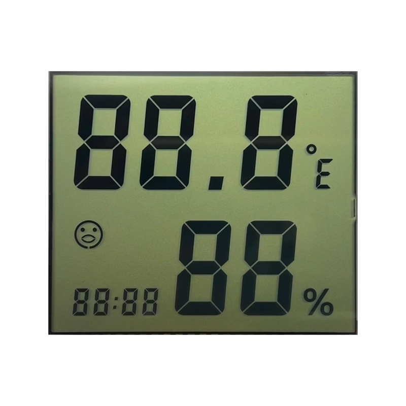 3.0 V Διαπεραστική οθόνη LCD TN Κωδικός τμήματος οθόνης LCD για υδροθερμογράφο