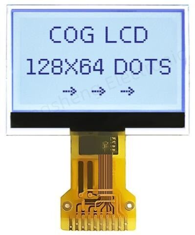 Custom 12684 128x64 FSTN COG LCD Module Graphic COG LCD Reflective Black on White