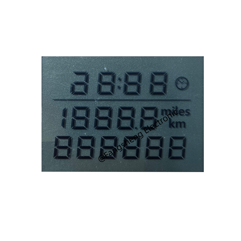 Προσαρμοσμένη οθόνη LCD για ταχύμετρο Οθόνη LCD τμήματος OEM ODM για μοτοσυκλέτες TN Μονόχρωμη LCD