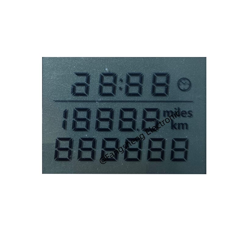 Προσαρμοσμένη οθόνη LCD για μοτοσυκλέτες TN Σύνδεσμος θερμικής σφράγισης LCD Τμήμα ταχυμέτρου Οθόνη LCD Υποστήριξη OEM