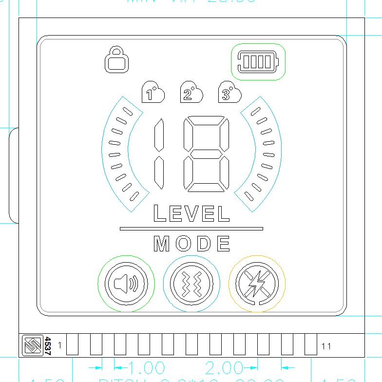 Προσαρμοσμένος κωδικός τμήματος VA υγροκρυσταλλική οθόνη για εξοπλισμό εκπαίδευσης σκύλου VA αρνητικό τμήμα LCD πάνελ