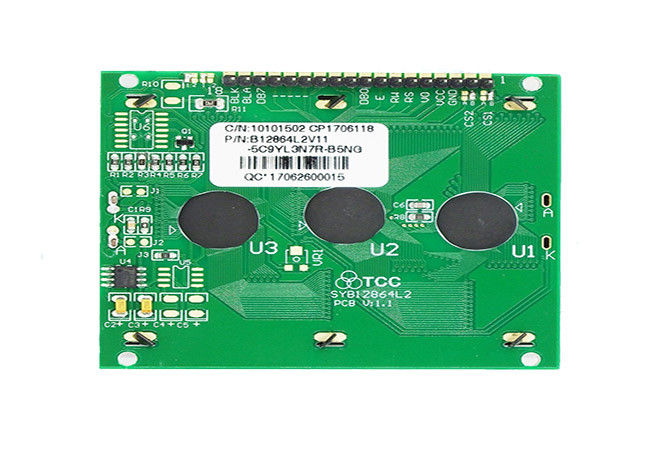 18 καρφίτσες 128 X 64 γραφική LCD ενότητας γωνία εξέτασης της TN 12864 οθόνης Stn θετική