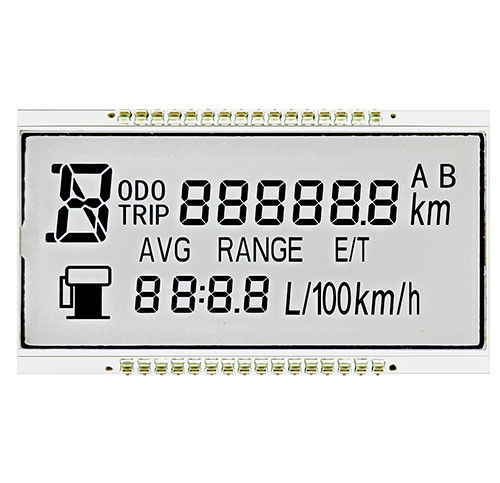 Θετική STN LCD επίδειξη συνήθειας επτά τμήμα για το ταμπλό αυτοκινήτων Drive μέθοδος 1/4 καθήκον