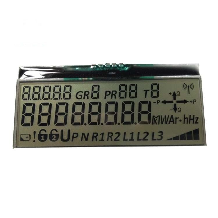 17 ψηφία ενότητα συνήθειας LCD 7 τμήματος, τμηματικός ενεργειακός μετρητής βαραίνω I2C επίδειξης Transflective LCD καρφιτσών μετάλλων