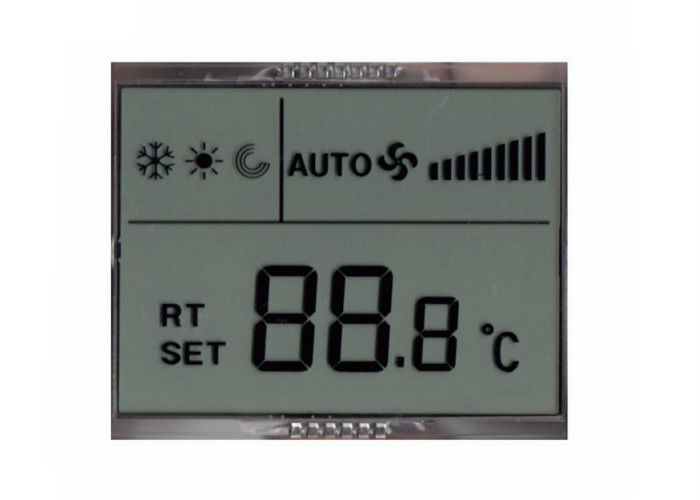 Συνήθεια TN θετικό LCD αντανακλαστική ενότητα ψηφίων LCD επίδειξης 7 τμήματος για το μακρινό ελεγκτή κλιματιστικών μηχανημάτων