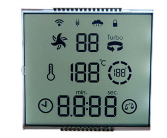 Μονοχρωματική επίδειξη 7 τμήμα 4 της TN LCD ψηφίο αλφανουμερικό με τον αδιάβροχο συνδετήρα 18 καρφίτσα
