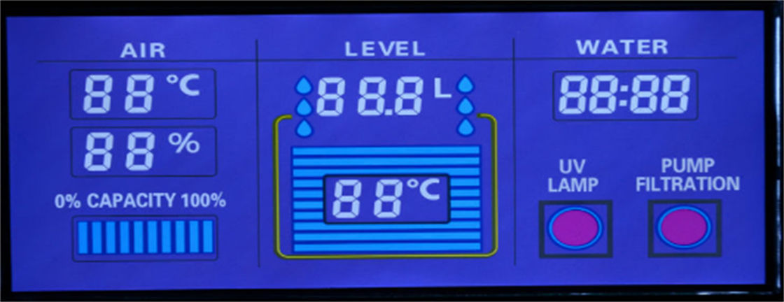 2.8 συνήθεια επιτροπής επίδειξης Β HTN LCD επτά τμήμα υψηλές άσπρες οδηγήσεις αντίθεσης