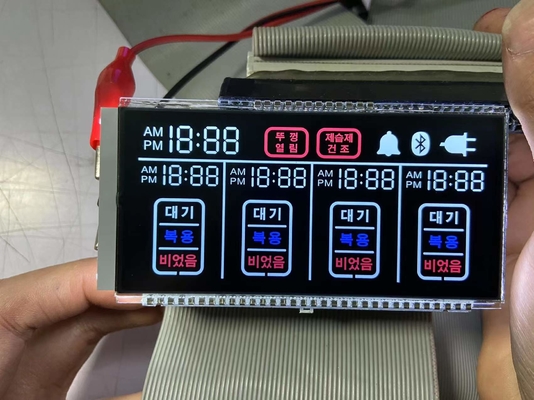 Προσαρμοσμένο αρνητικό VA 6 O ρολόι LCD οθόνη μεταδοτική ψηφιακή γραφική LCD γυάλινο VA πίνακα για έξυπνο σπίτι