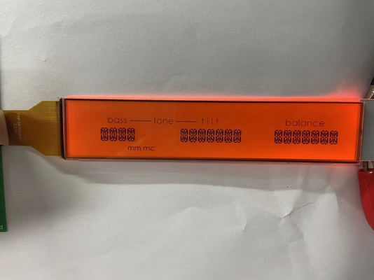 Θετική μήτρα HTN LCD οθόνη Μονοχρώμη 7 τμήματα Μεταδοτική γραφική οθόνη LCD για ήχο