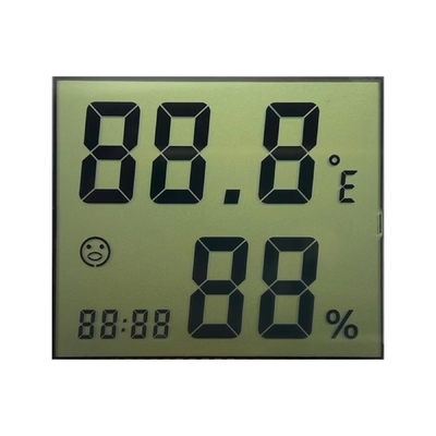 3.0 V Διαπεραστική οθόνη LCD TN Κωδικός τμήματος οθόνης LCD για υδροθερμογράφο