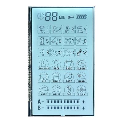 3.6V θετικό 6 O' CLOCK Μεταδοτική μονοχρωματική οθόνη Tn LCD για μασάζ
