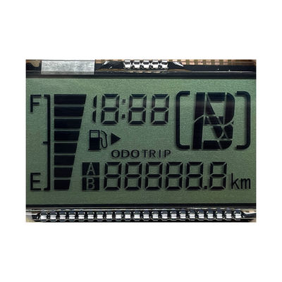 Υψηλής ποιότητας προσαρμοσμένη οθόνη HTN LCD οκτώ σχήμα μονοχρώμη 7 τμήματα γραφική οθόνη LCD για όργανα μοτοσυκλέτας
