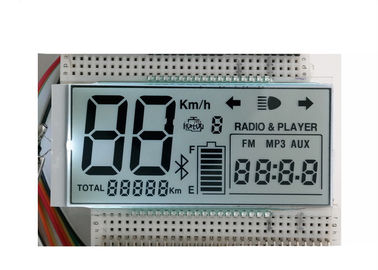 7 μονοχρωματικής LCD τμήματα επίδειξης HTN για το όργανο με το ζέβρ συνδετήρα