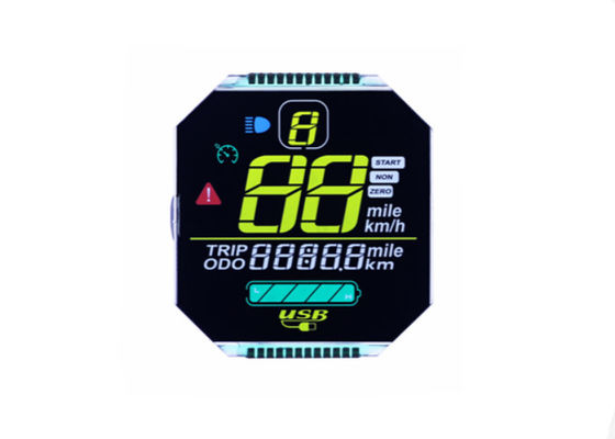 Προσαρμοσμένη 7 τμήματα στρογγυλοποιημένη μονάδα LCD